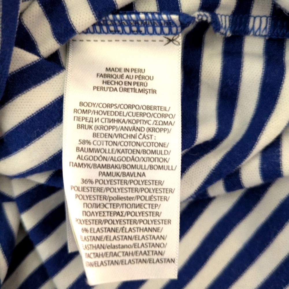 Men’s Ralph Lauren Golf, Short Sleeve Polo, Blue & White Striped, Summer, Sz XL - Picture 16 of 16